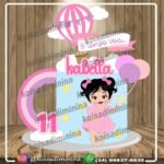 Topo de Bolo O Tempo Voa Menina