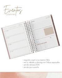 Planner Eventos – Datado 2026 e Permanente - Imagem 6