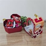 Caixa coração com sacola coração para dia dos namorados