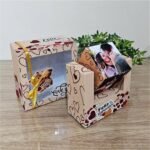Cubo giratório com fotos e caixa para dia dos namorados