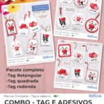 Combo Tag e Adesivo - Meu Amor