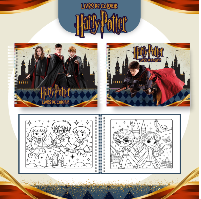 Harry Potter 2 – Livro de Colorir - Arquivos Digitais Prontos