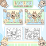 Labubu Menino - Livro de Colorir