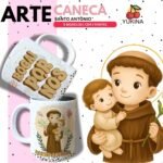 Arte Caneca Santo Antônio