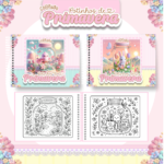 Potinhos de Primavera - Livro de Colorir