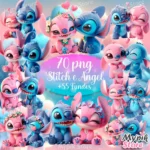 Stitch e Angel - Kit Digital