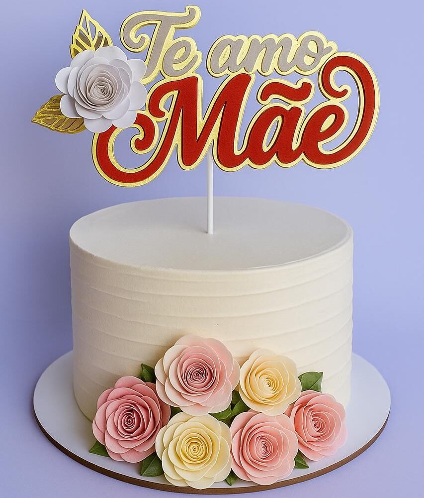 Te Amo Mãe 2 - Topo de Bolo Te Amo Mãe 2 - Topo de Bolo - Imagem 1