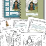 Arte pronta para imprimir Livro de Colorir: Colorindo com Maria