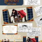 Card de Colorir - Harry Potter