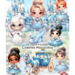 Cinderela Mascotinhas Aquarela - Kit Digital