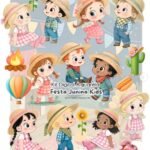 Festa Junina Kids Aquarela - Kit Digital