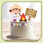 Festa Junina Menina - Topo de Bolo