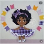 Menina Afro Festa Junina - Topo de Bolo