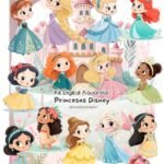 Princesas Disney Aquarela - Kit Digital