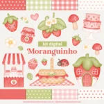 Kit Digital Moranguinho – Cliparts em aquarela