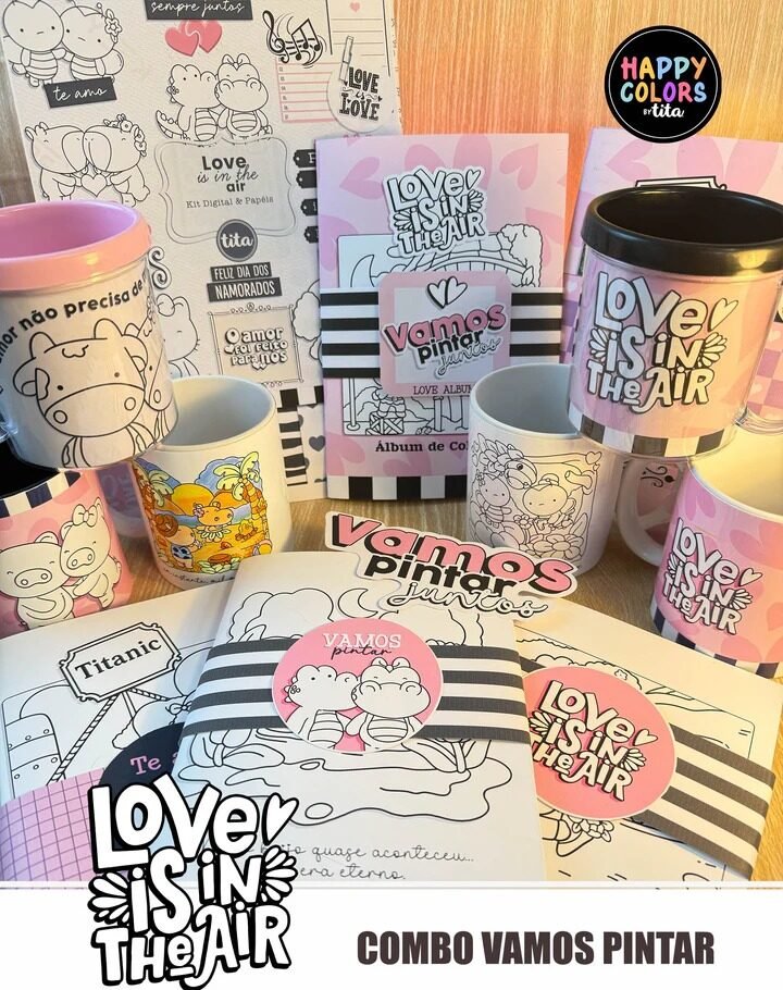 preview_COMBO_31ecda93-93ce-4193-9ba3-b0143118f6c1_720x Happy Colors - Combo Vamos Pintar - Love Is In The Air (Tita) - Imagem 1