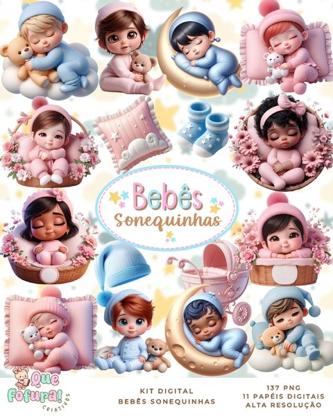 Bebês Sonequinhas - Kit Digital Bebês Sonequinhas - Kit Digital - Imagem 1