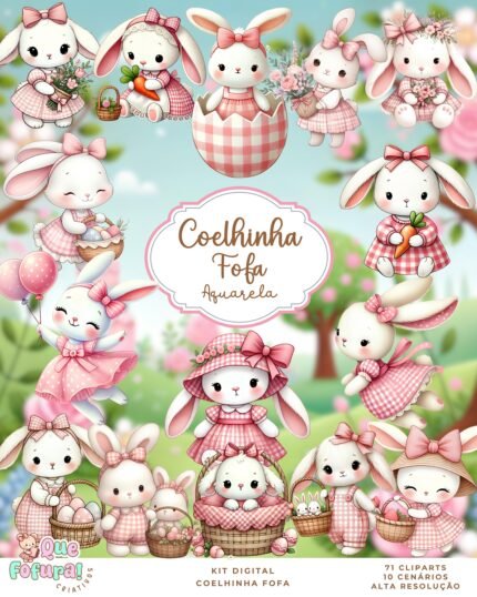 Coelhinha Fofa - Kit Digital