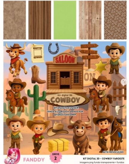 Cowboy Faroeste 3D - Kit Digital