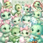 Dino Baby Verde - Kit Digital