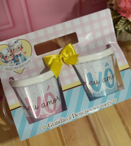 Caneca acrílica com Cinta Dia dos Avós