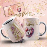 Alfabeto Rose – Estampas Canecas - Imagem 2