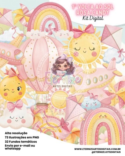 1° Volta ao Sol Rosa Candy - Kit Digital