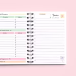 Kit Digital - Miolo Agenda PERMANENTE - 1DPP - A5 - wire-o/espiral - Borboletas