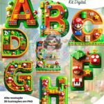 Alfabeto do Super Mario - Kit Digital