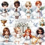 Anjinhos de Batismo - Kit Digital