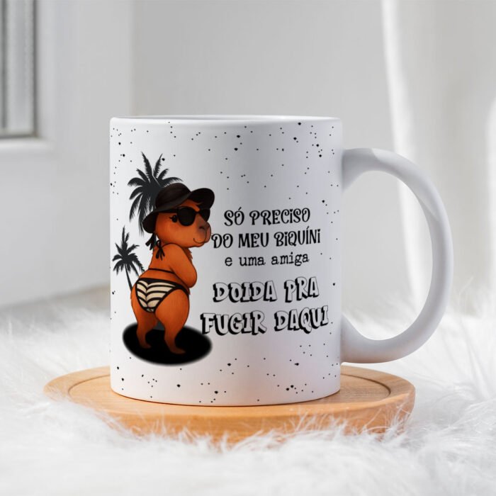 Amiga Doida Capivara – Arte Avulsa Caneca - Imagem 1