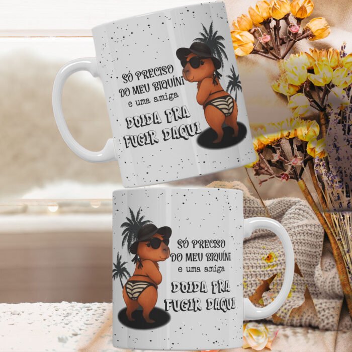 Amiga Doida Capivara – Arte Avulsa Caneca - Imagem 2