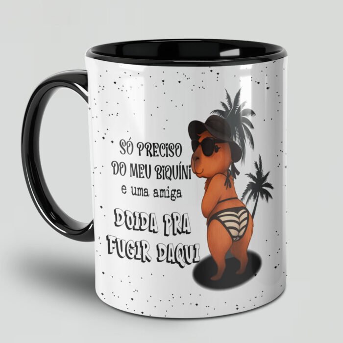 Amiga Doida Capivara – Arte Avulsa Caneca - Imagem 3