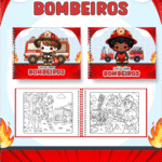 Bombeiros - Livro de Colorir