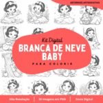 Colorir - Branca de Neve Baby - Kit digital