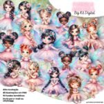 Fadinhas Aquarela - Kit Digital