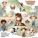 Fazendinha Aquarela - Kit Digital