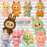 Kit Digital Labubu Aquarela - Kit Digital