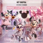 Minnie Loja de Laços Rosa - Kit Digital