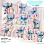 Números Stitch Confeiteiro - Kit Digital