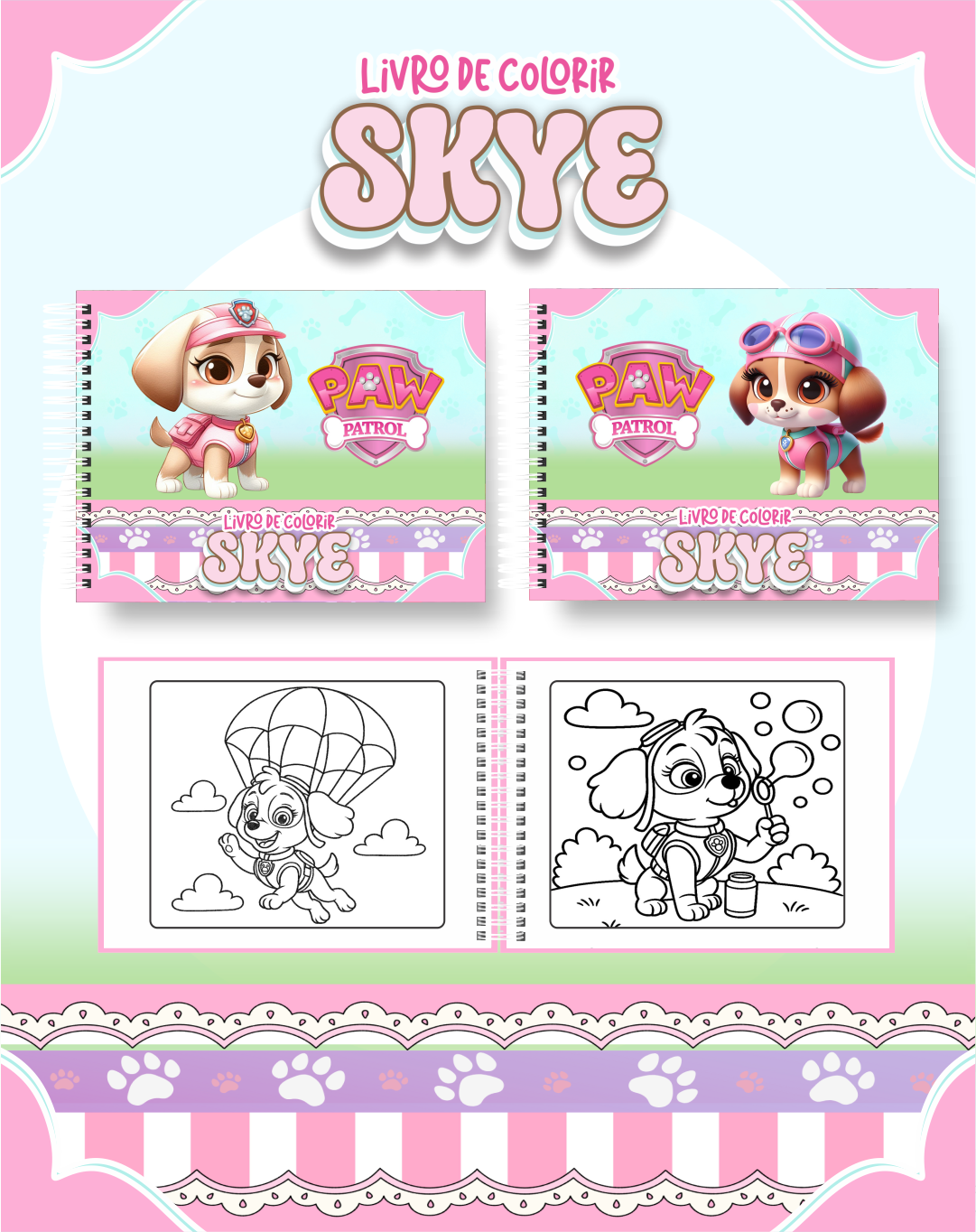 Skye - Livro de Colorir Skye - Livro de Colorir - Imagem 1