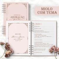 Arquivo Caderno Congresso 2025 Neutro Adoração Pura COM TEMA Feminino (Bicho Papel)