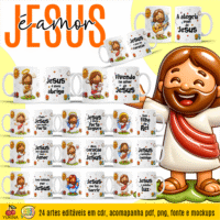 Jesus é Amor – Estampas Canecas