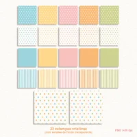 Kit Digital Feliz Aniversário – Cliparts em aquarela - Imagem 8