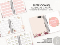 Super Combo Agendas Cristãs | Evangélicas + Católicas (Moldes da Lê)