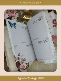 Miolo Agenda Vintage 2026 Costura (Perfeito Miolo) - Imagem 3
