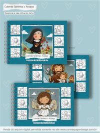 Livro de Colorir: Colorindo Santinhos e Arcanjos A5 - Imagem 2