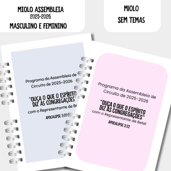 Miolo Assembleia 2025-2026 - Masculino e Feminino (Sem Temas) - Imagem 2