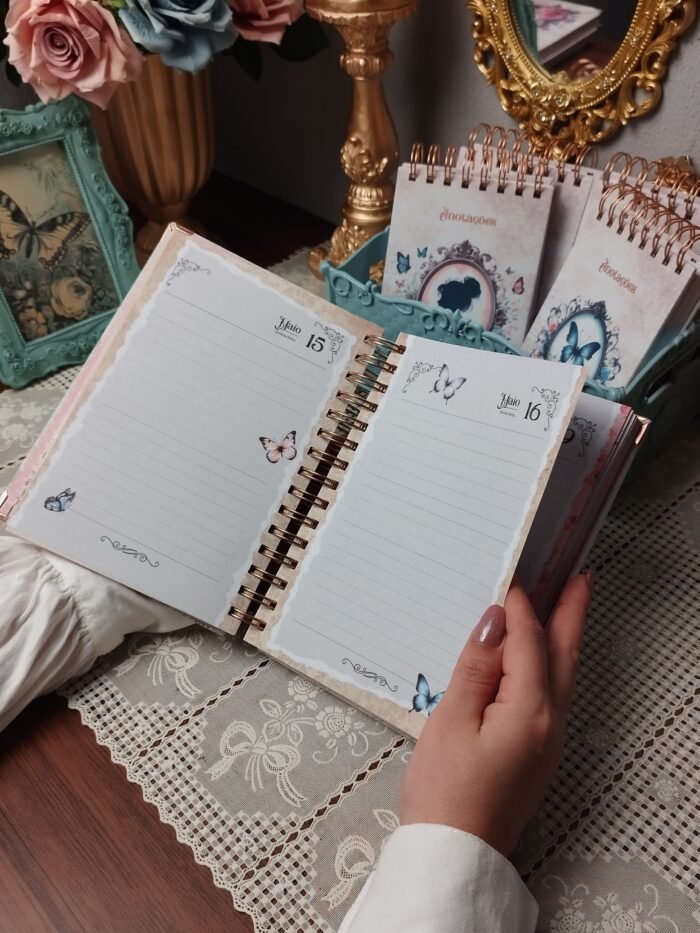 Miolo Agenda Vintage Tons de Rosa 2026 wireo (Perfeito Miolo) - Imagem 4