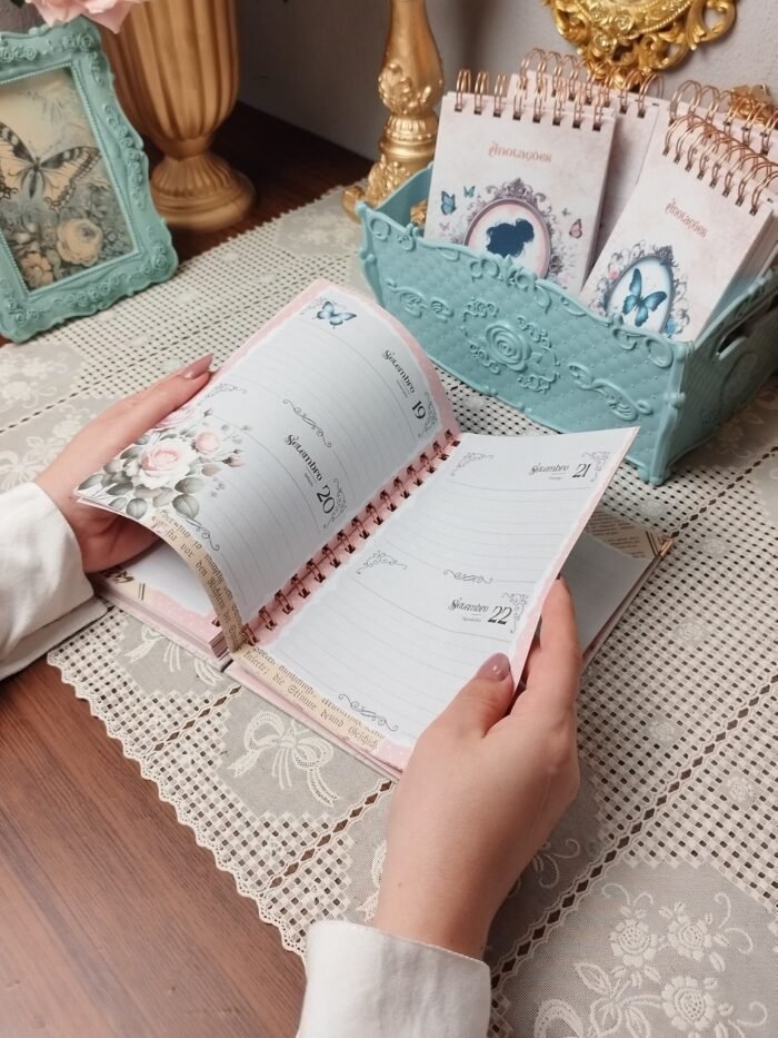 Miolo Agenda Vintage Tons de Rosa 2026 wireo (Perfeito Miolo) - Imagem 9